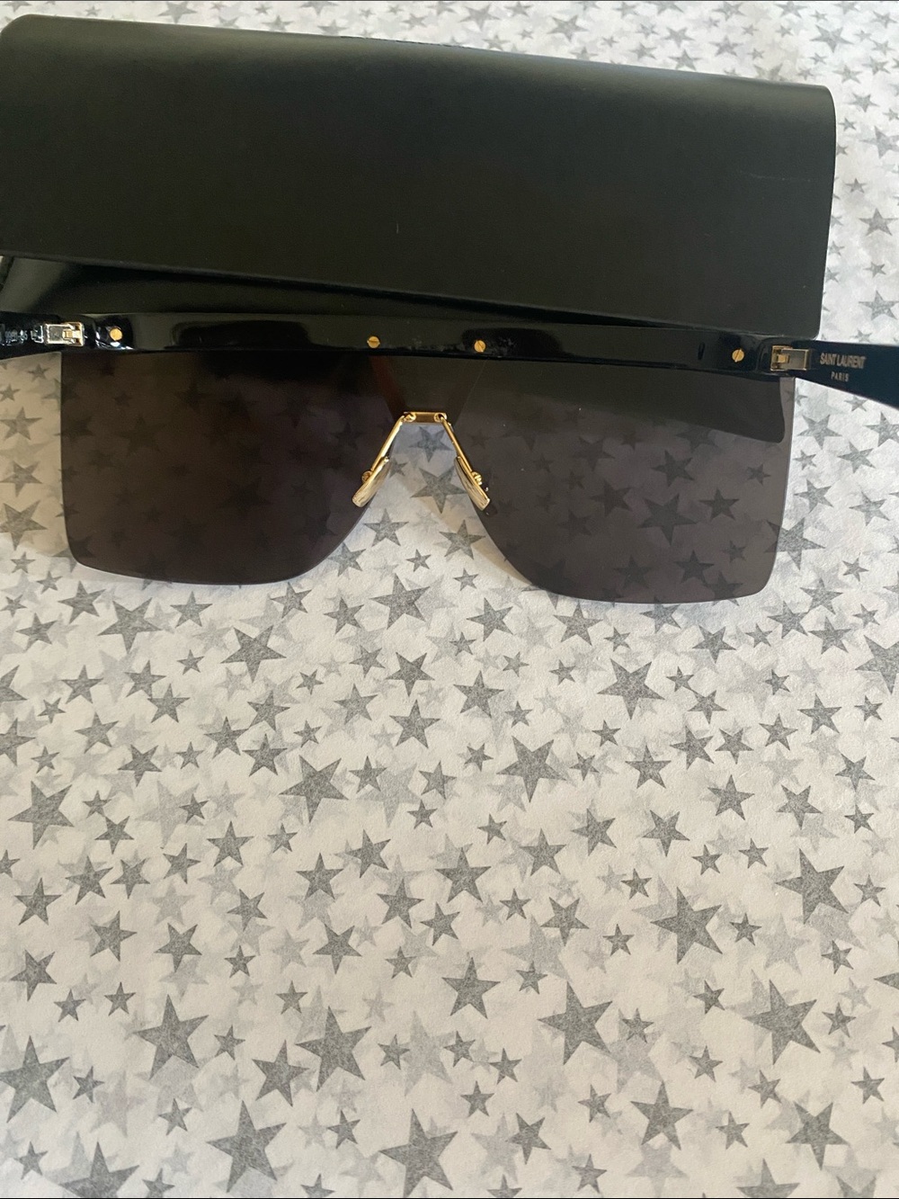 $560 Saint Laurent SL 537 Palace sunglasses black with gold - Picture 3 of 7